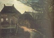 Vincent Van Gogh The Parsonage at Nuenen by Moonlight (nn04) oil painting artist